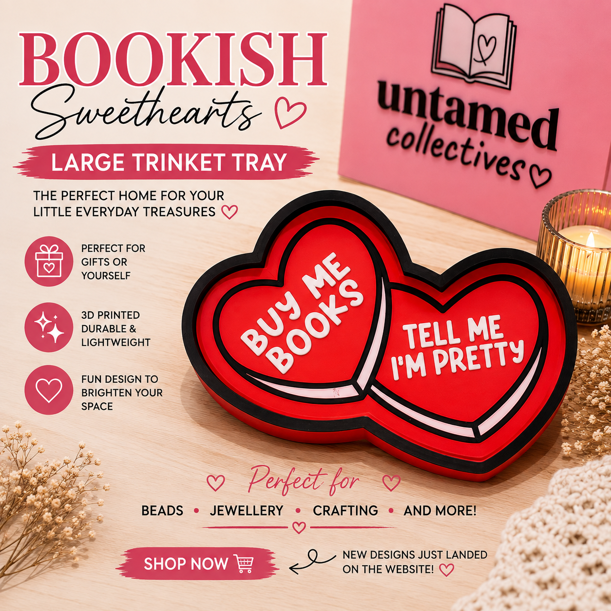 Buy Me Books Trinket Tray
