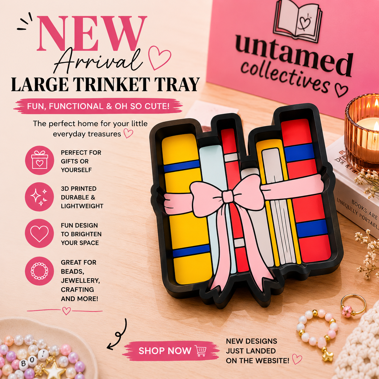 The Book Bouquet™ Large Trinket Tray