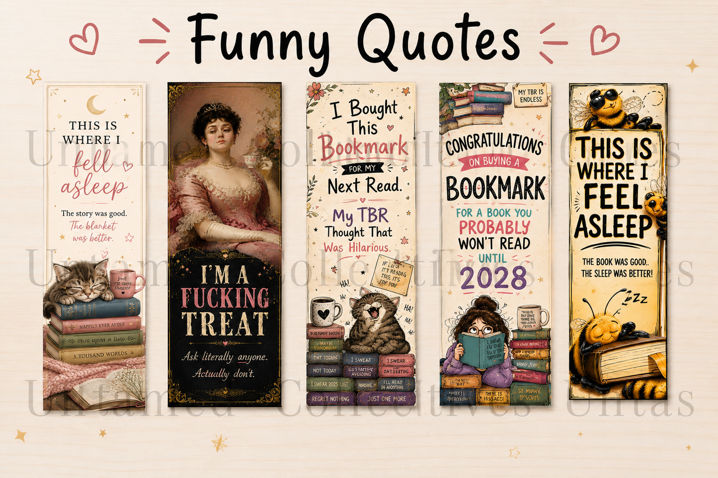 Funny Quotes - Handmade Bookmarks