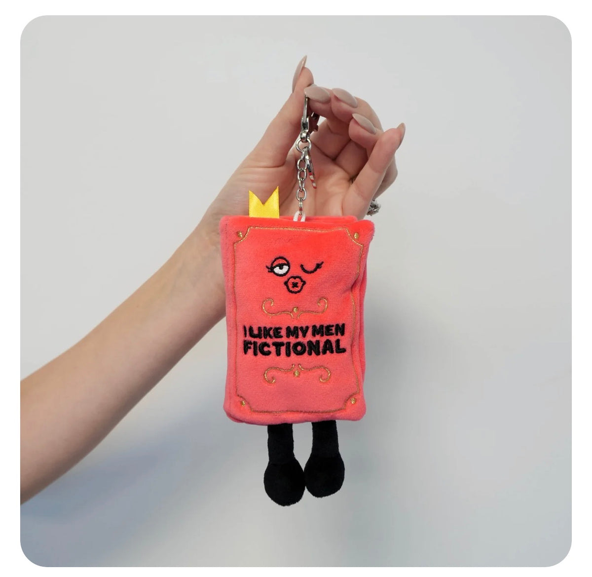 “I Like My Men Fictional” Book Bag Charm