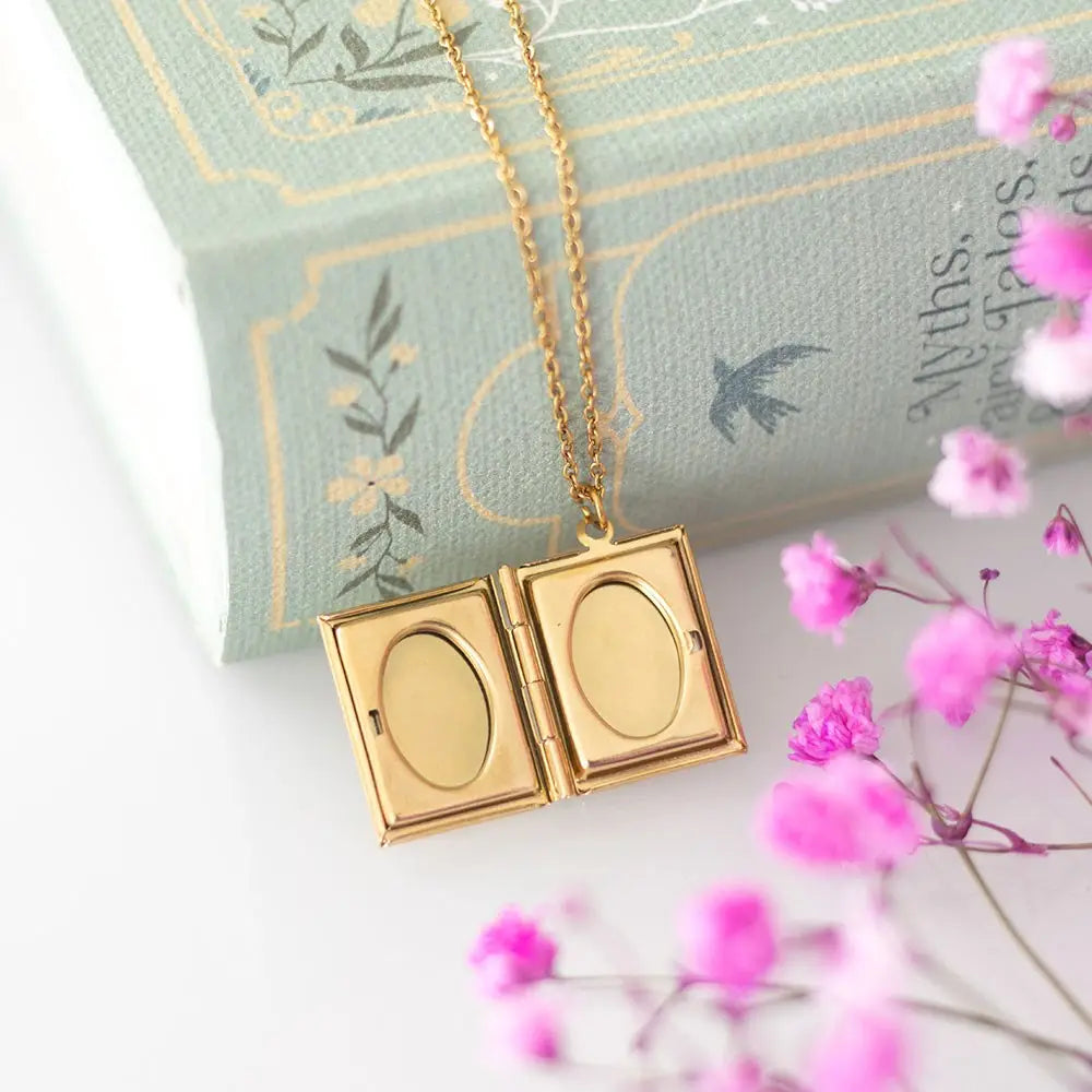 Book Lover Stainless Steel Mini Book Pendant