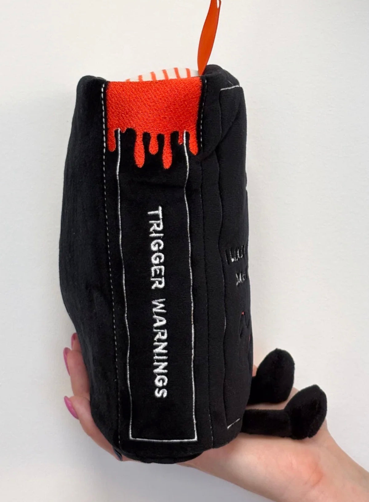"I Like My Thrillers Dark & Twisted" Book Plush