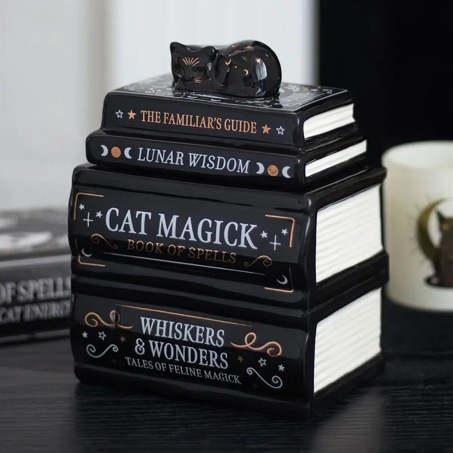 Black Cat Magick Book Stack Burner