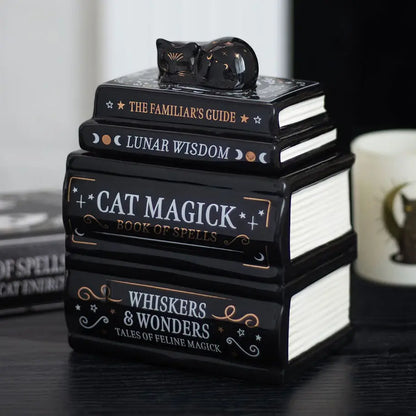 Black Cat Magick Book Stack Burner