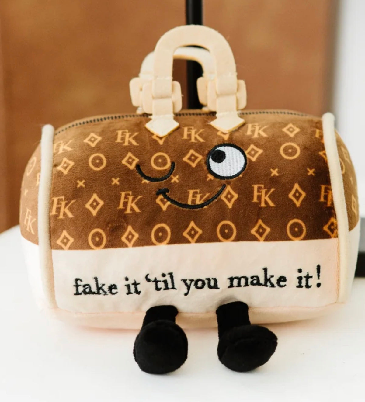 "Fake It Til You Make It" Handbag Plush