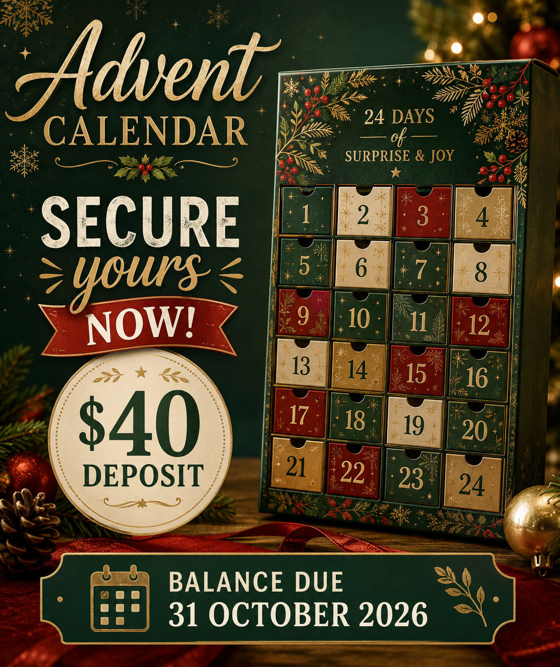 Luxury Christmas Bookish Advent Calendar 2026