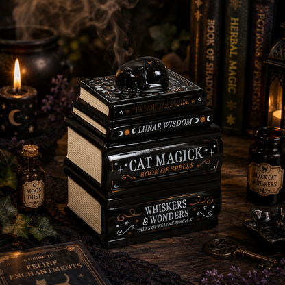 Black Cat Magick Book Stack Burner