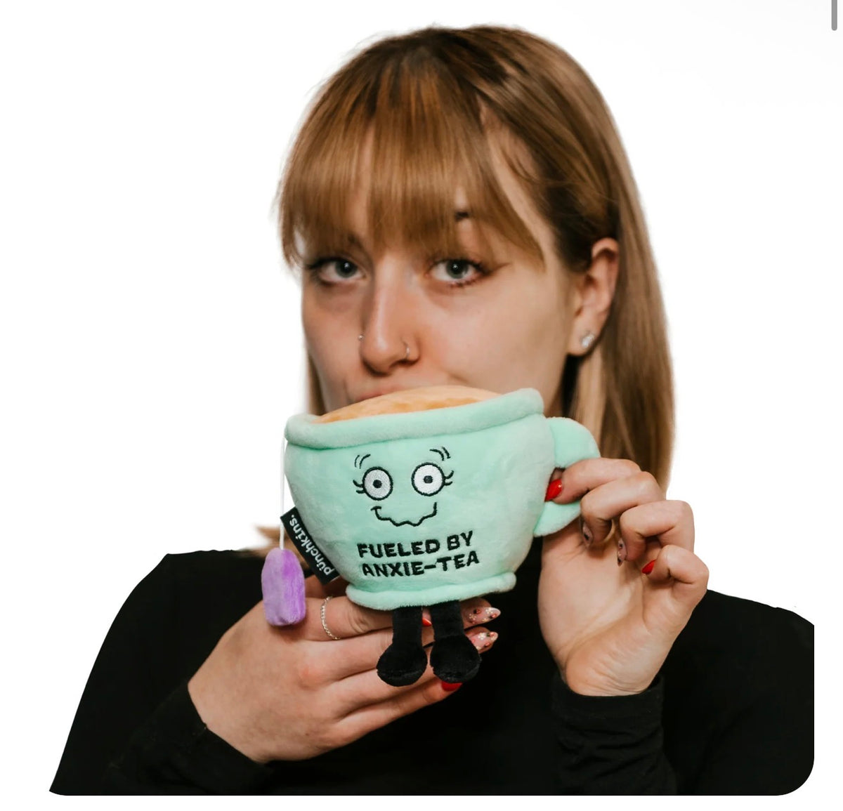 "Fueled by Anxie-tea" Teacup Plush