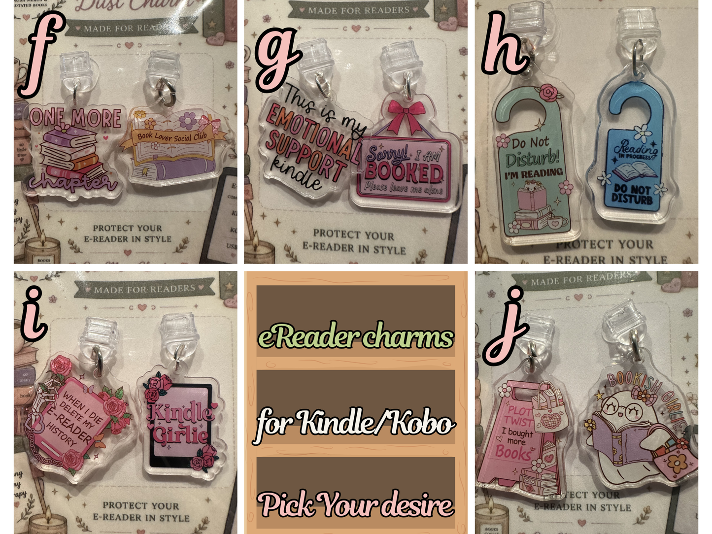 E-Reader Dust Charms (2 Pack)