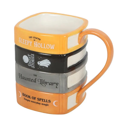 Haunted Library Book Stack Mug
