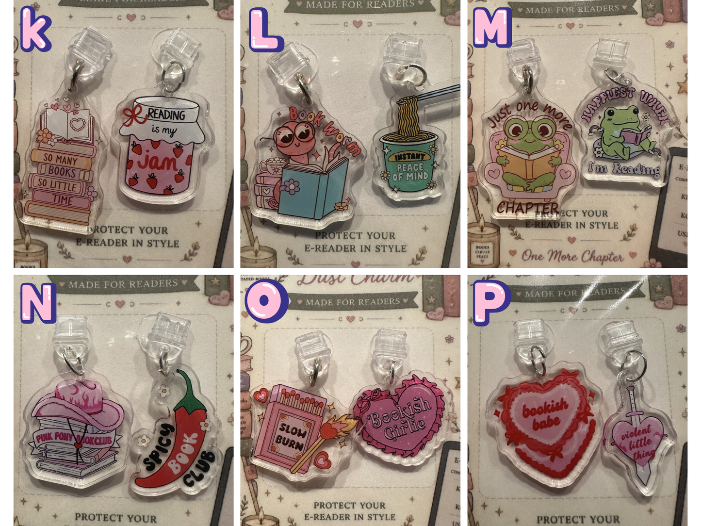 E-Reader Dust Charms (2 Pack)