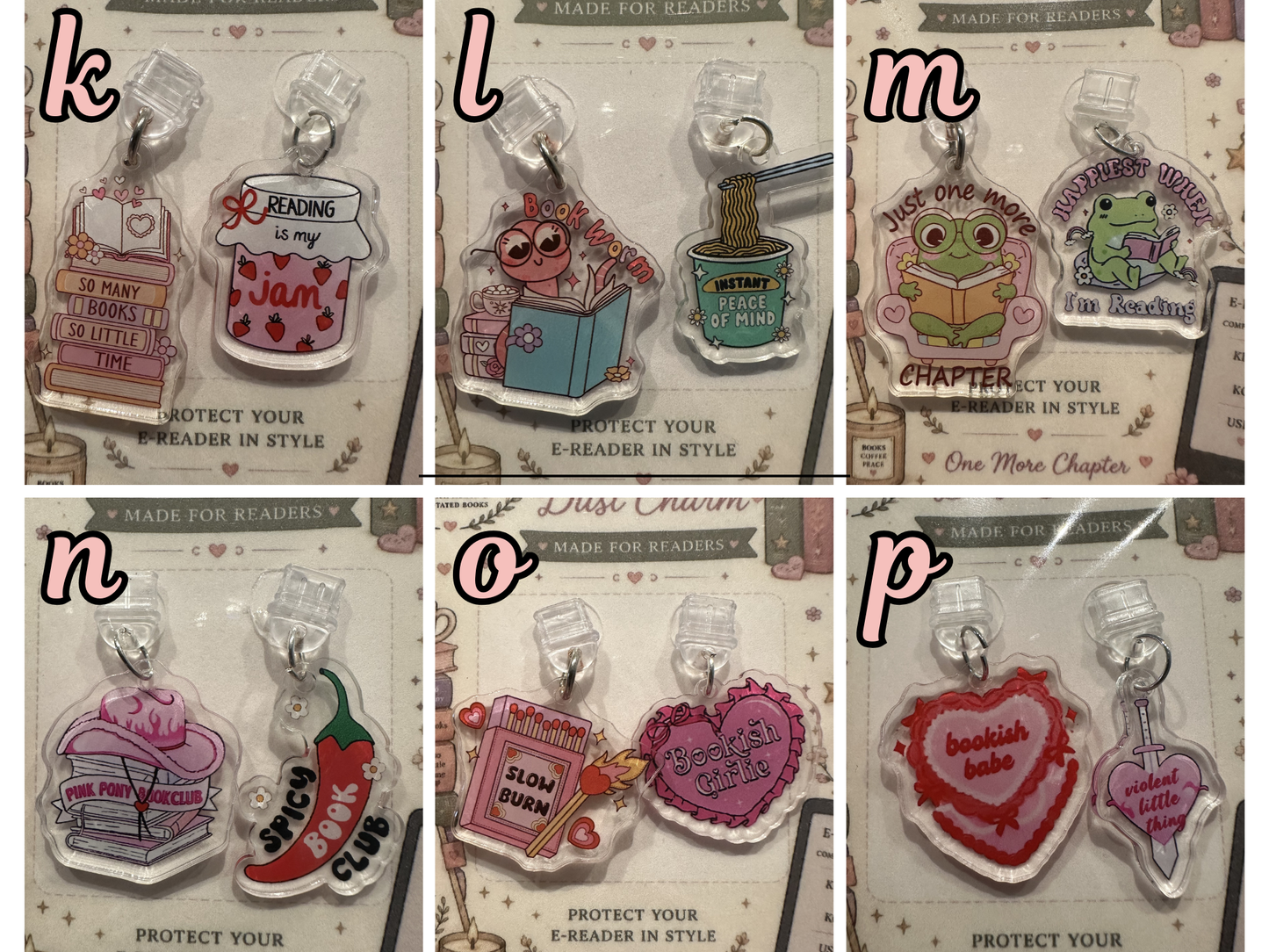 E-Reader Dust Charms (2 Pack)