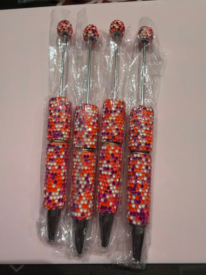 Multi Colour Rhinestone Beadable Pen