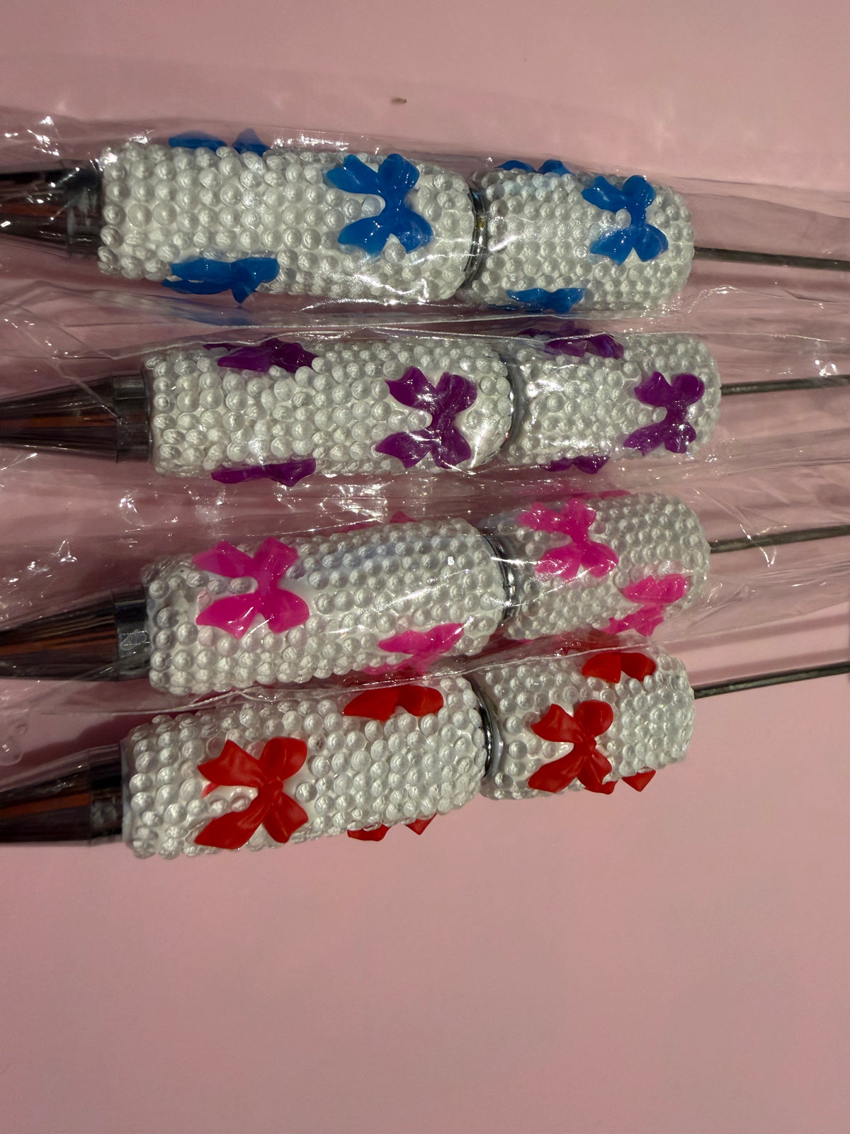 Beadable Rhinestone Heart Pens