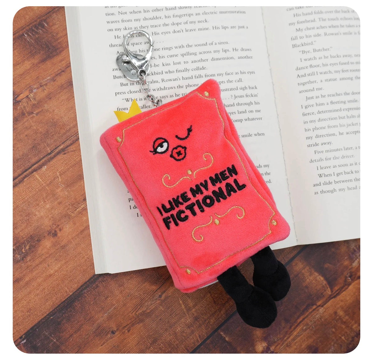 “I Like My Men Fictional” Book Bag Charm