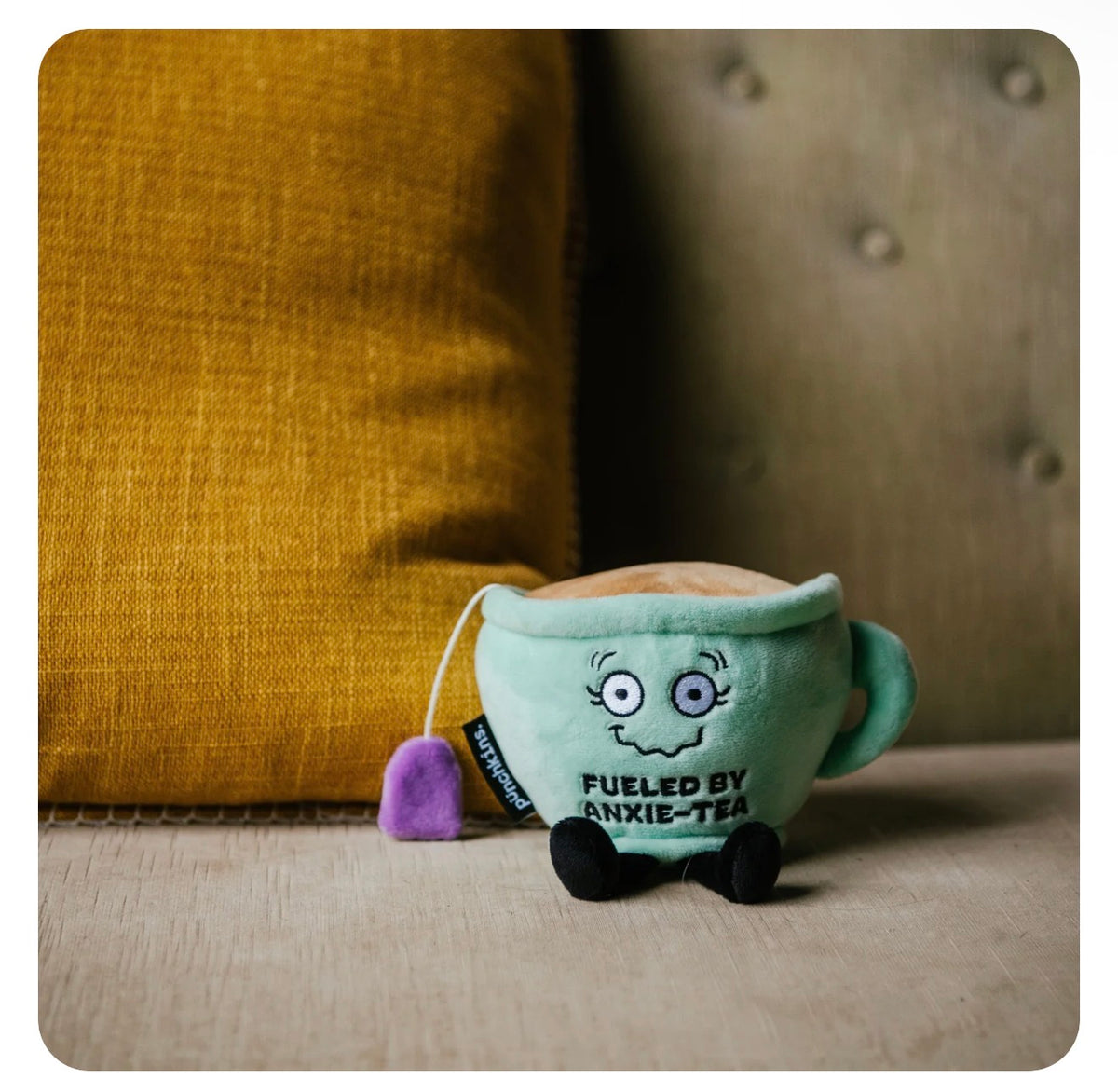 "Fueled by Anxie-tea" Teacup Plush