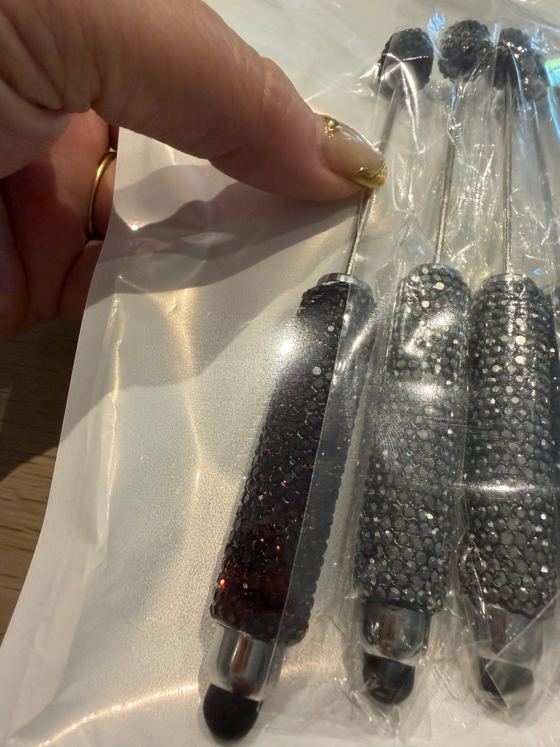Rhinestone Beadable Stylus Pens