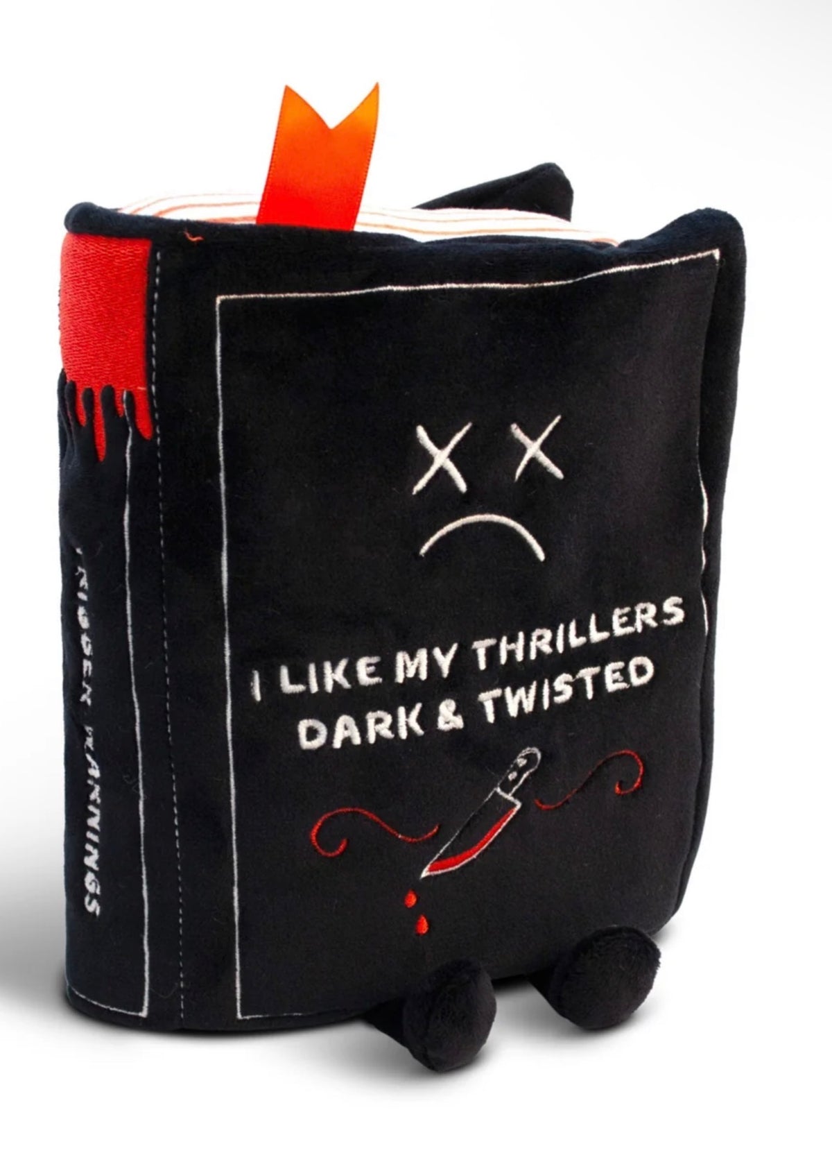 "I Like My Thrillers Dark & Twisted" Book Plush