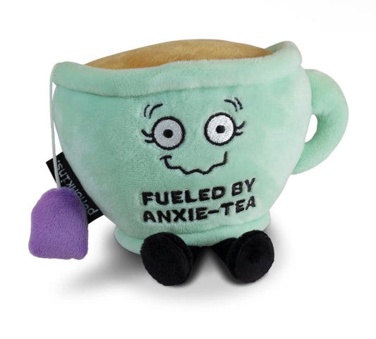 "Fueled by Anxie-tea" Teacup Plush