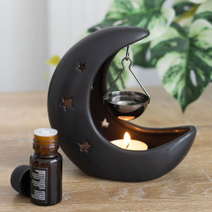 Celestial Crescent Moon Oil Burner