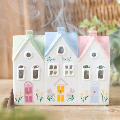 Home Sweet Home House Tealight Holder and Incense Cone Burner