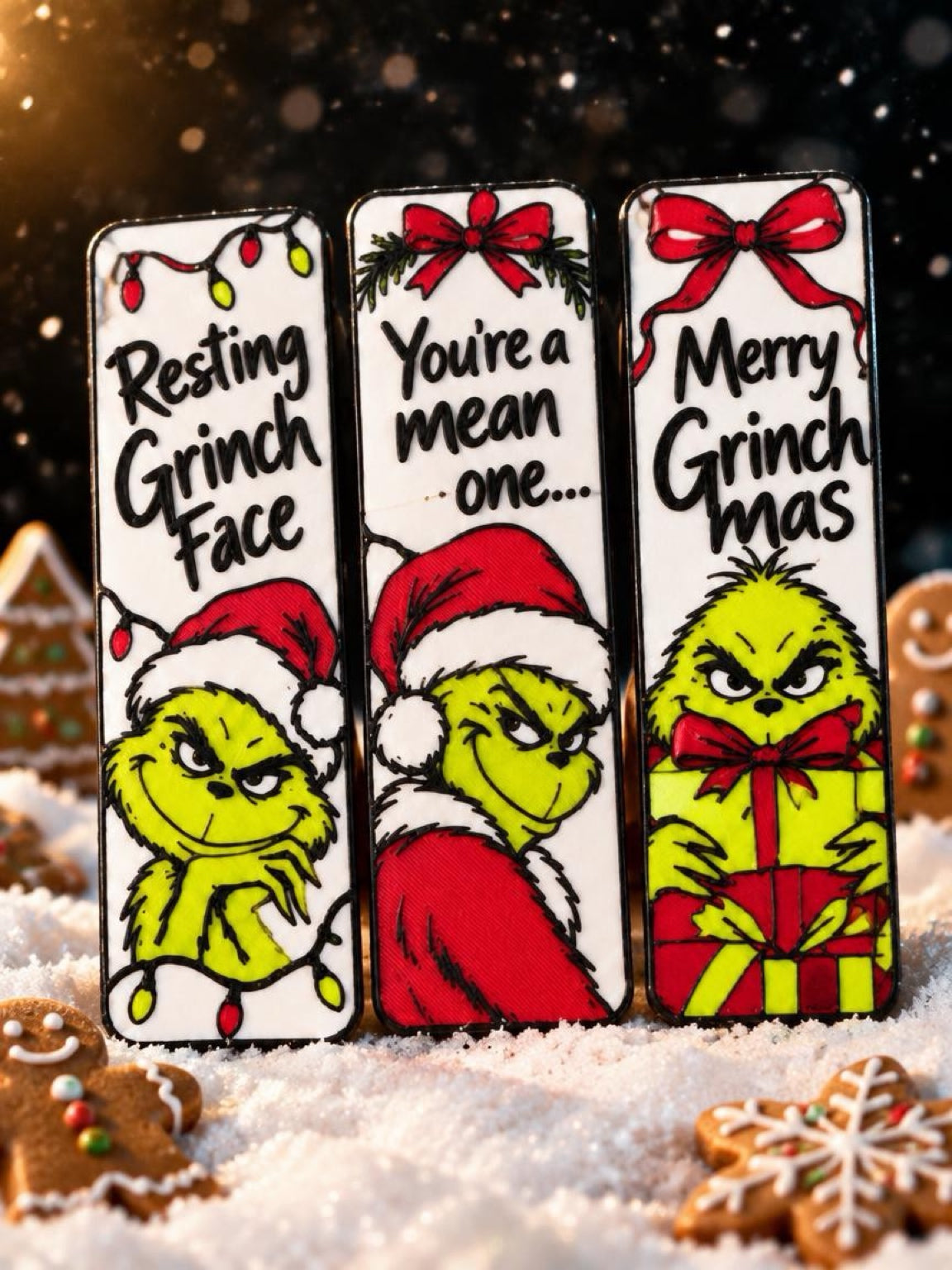 Grinchy Christmas Bookmarks – Set of 5