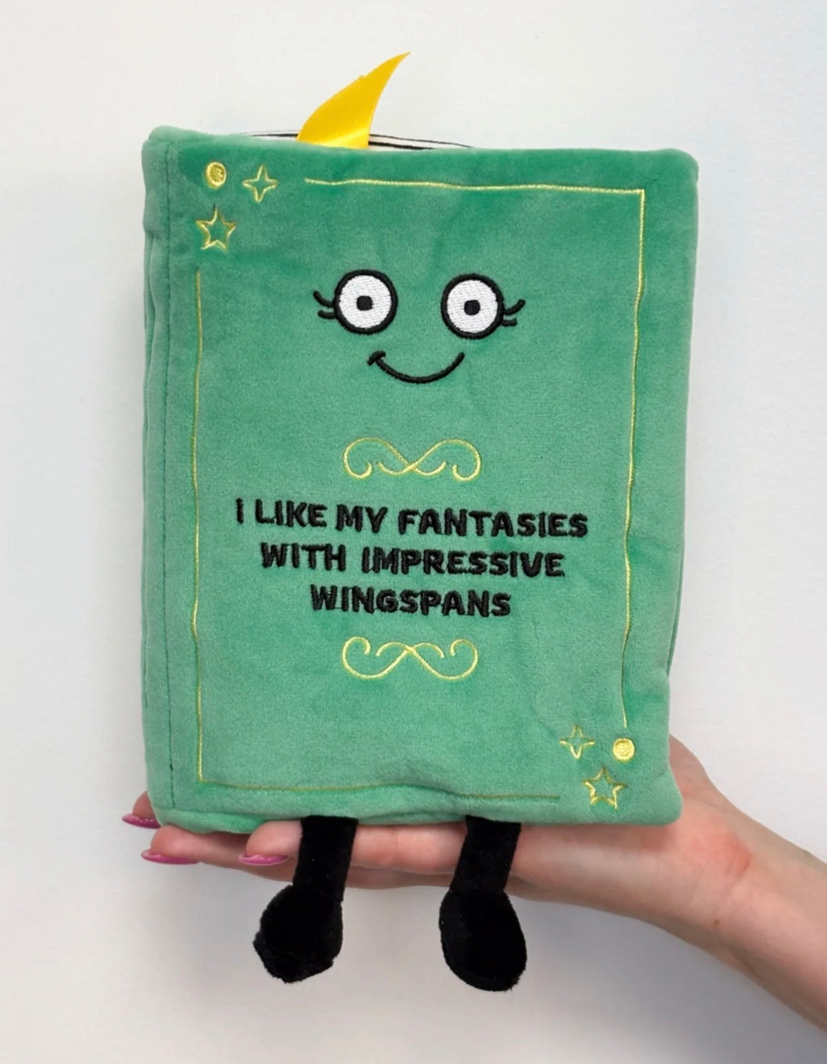 "I Like My Fantasies With Impressive Wingspans" Book Plush