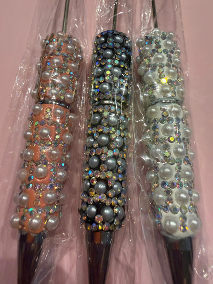Pearl & Rhinestone Beadable Pen