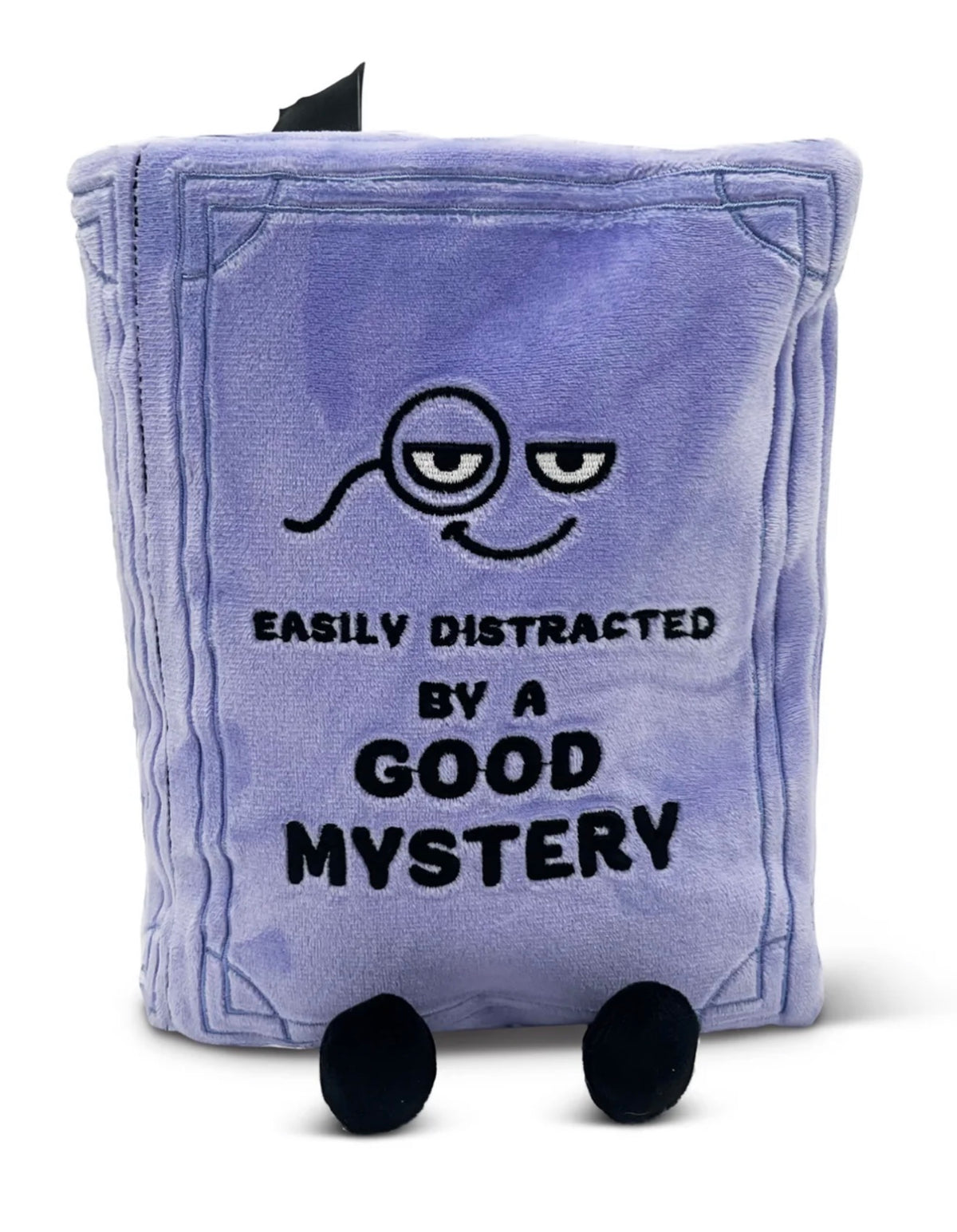 "Easily Distracted by a Good Mystery" Book Plush