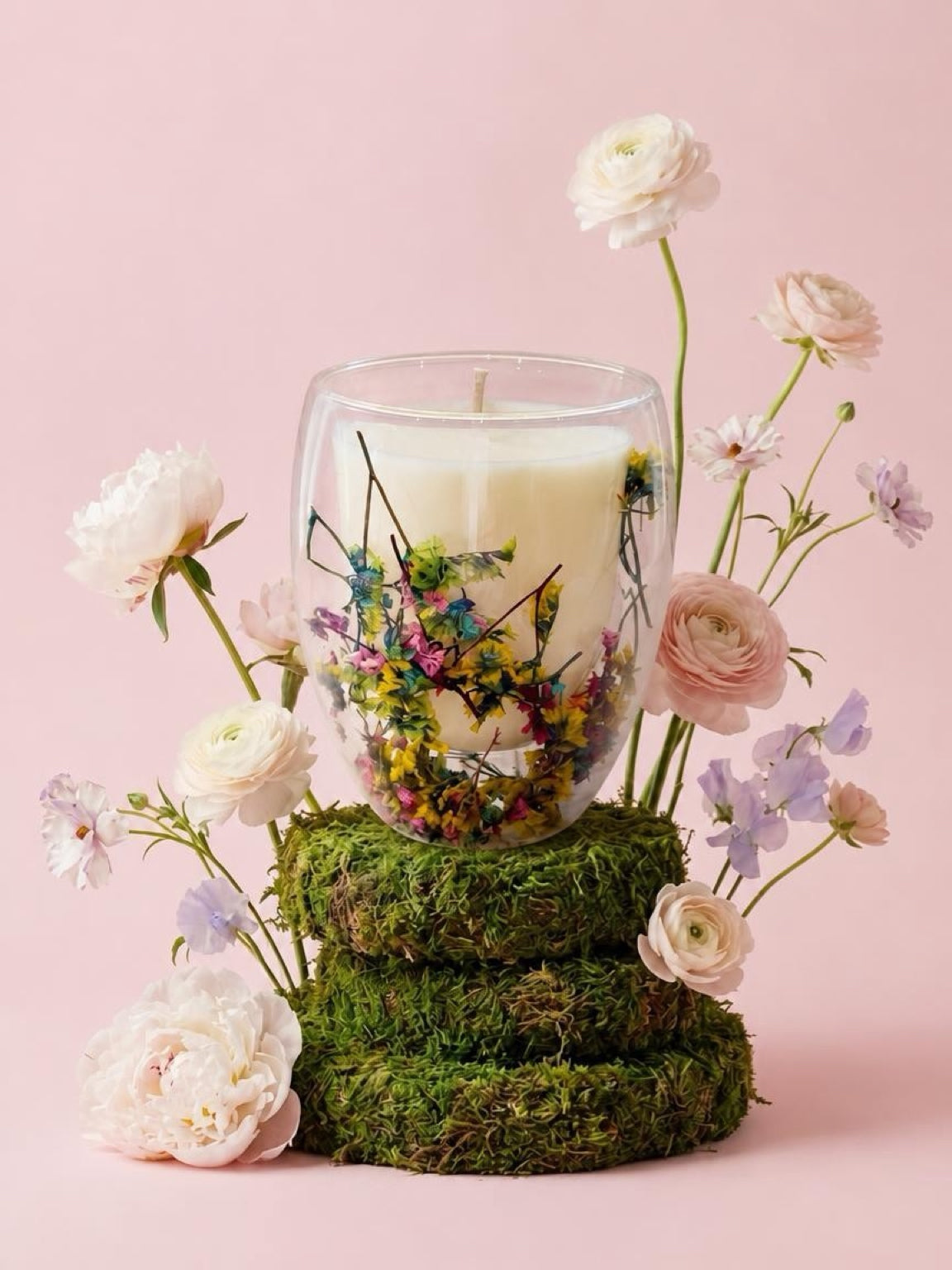 Botanical Bloom Soy Candle – Green Baby’s Breath