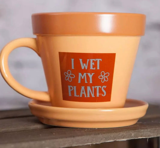 Plant Pot Mug - I Wet My Plants
