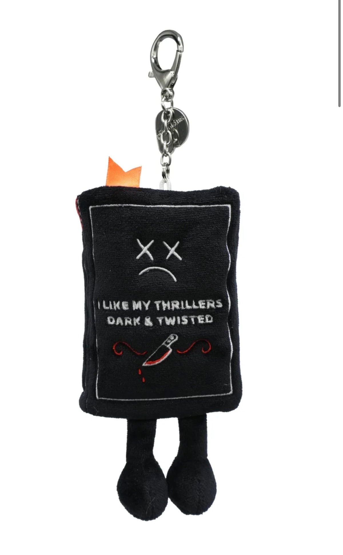 “I Like My Thrillers Dark & Twisted” Book Bag Charm