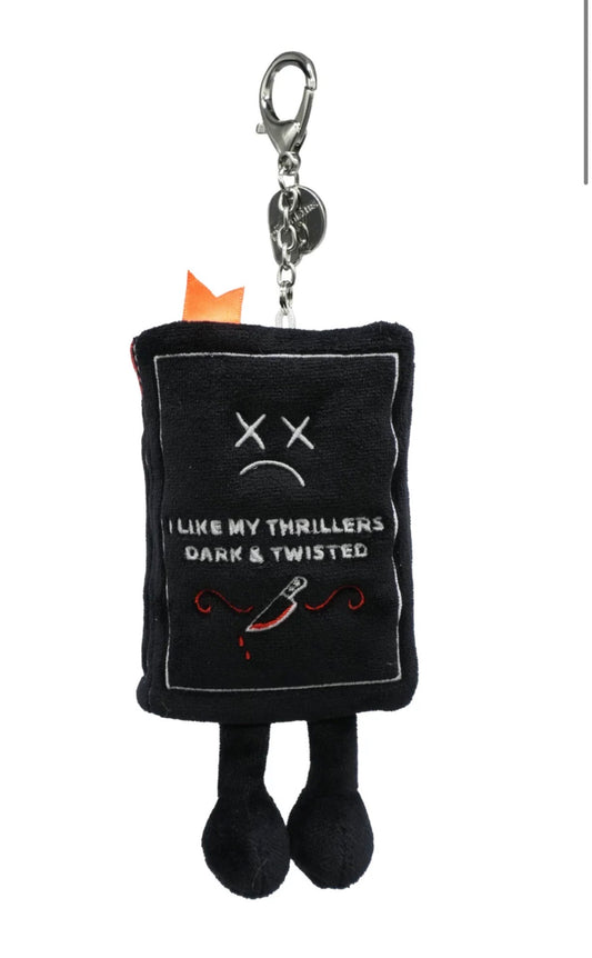 “I Like My Thrillers Dark & Twisted” Book Bag Charm