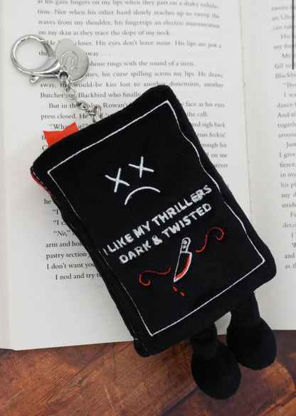 “I Like My Thrillers Dark & Twisted” Book Bag Charm