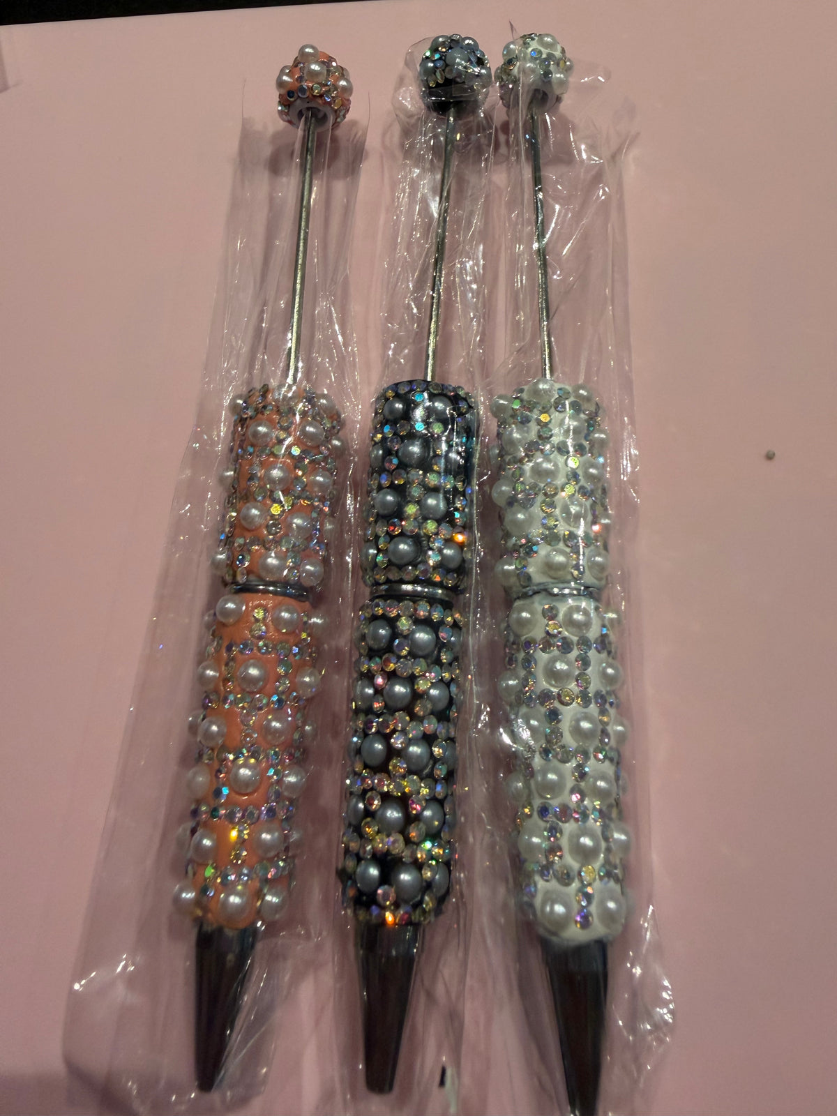 Pearl & Rhinestone Beadable Pen