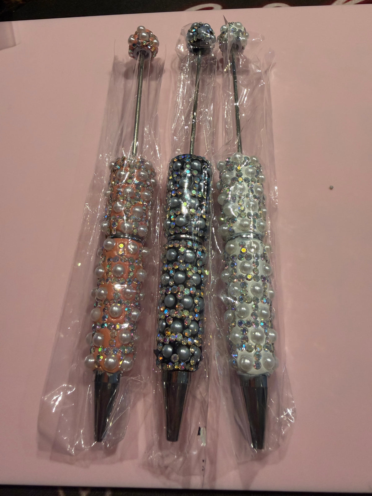 Pearl & Rhinestone Beadable Pen