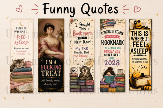Funny Quotes - Handmade Bookmarks