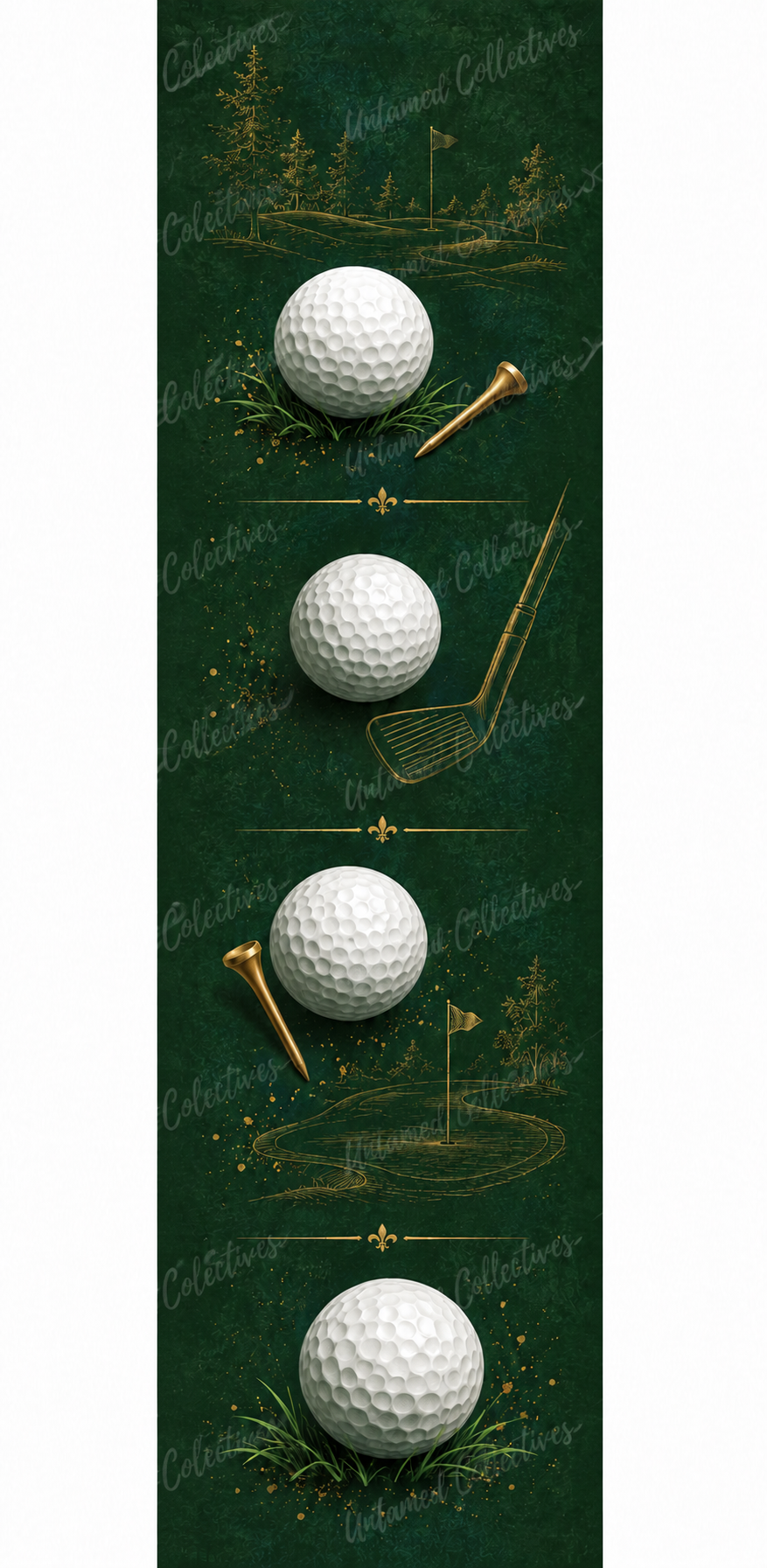 GOLF LOVERS - Handmade Bookmarks