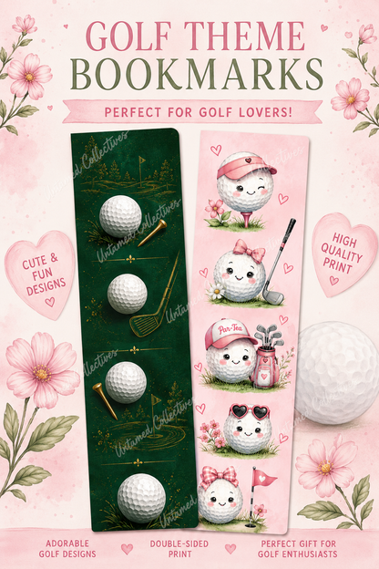 GOLF LOVERS - Handmade Bookmarks