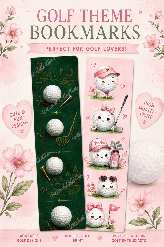 GOLF LOVERS - Handmade Bookmarks