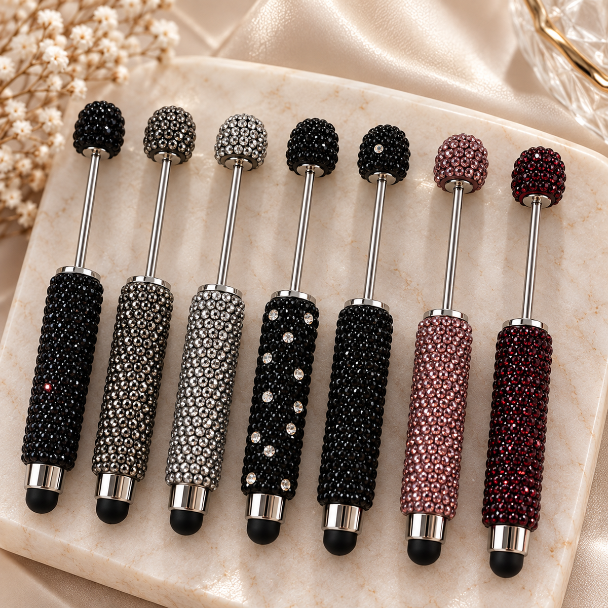 Rhinestone Beadable Stylus Pens