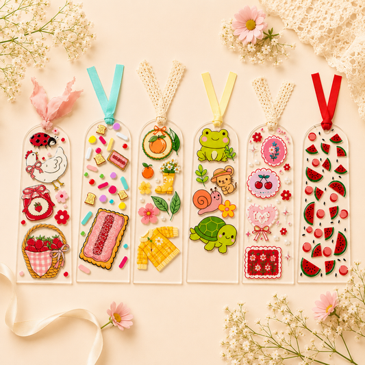 Book Lover Acrylic Bookmarks