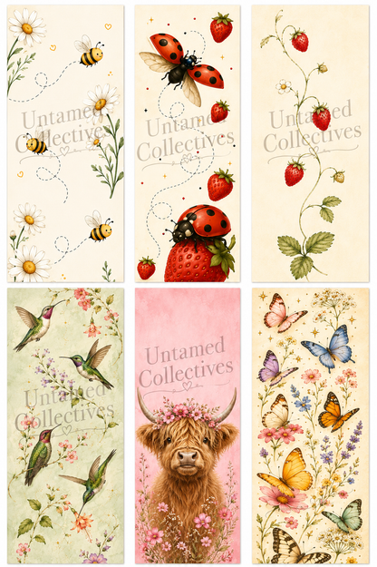 Nature Theme - Handmade Bookmarks