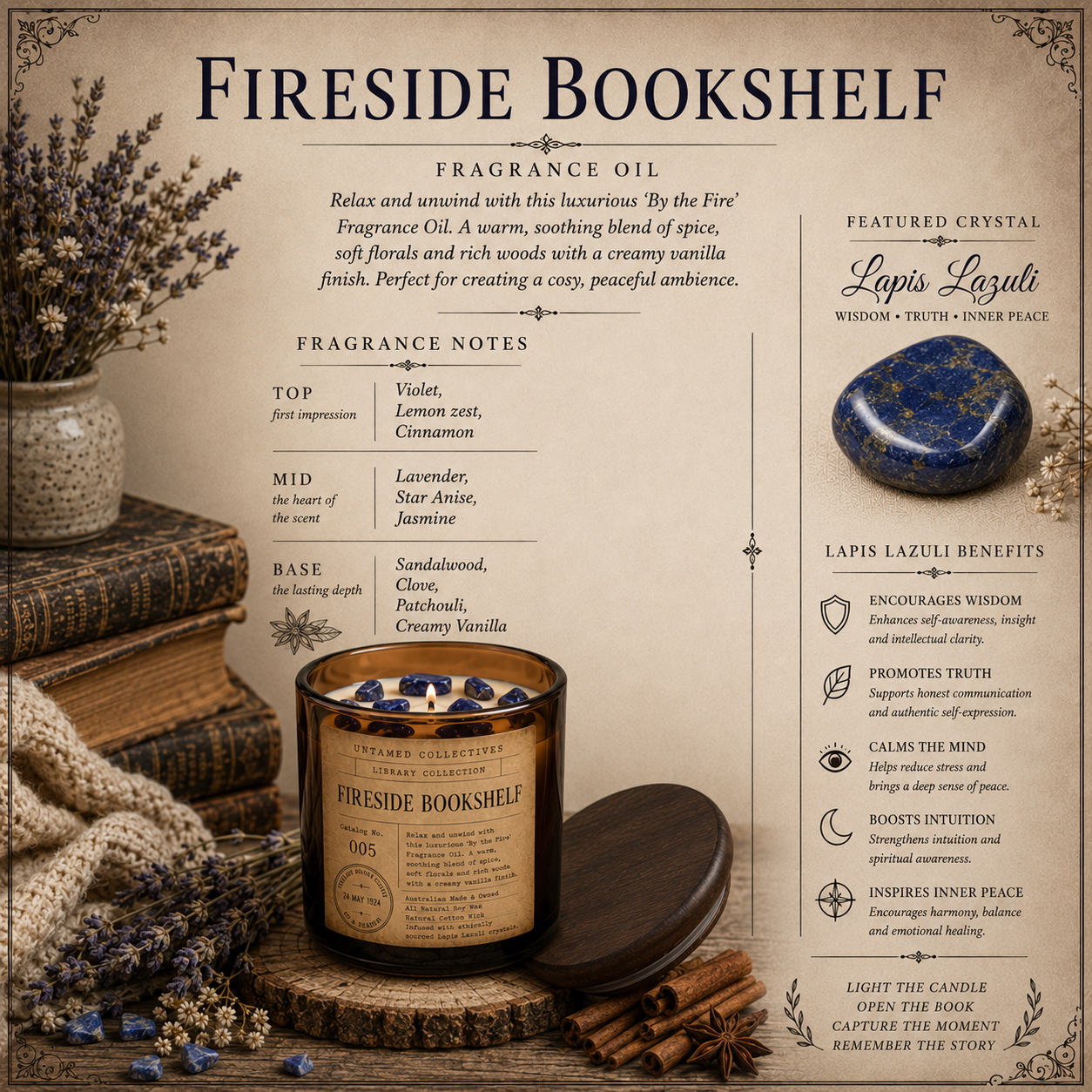 Library Collection™ Luxury Bookish Soy Wax Candle