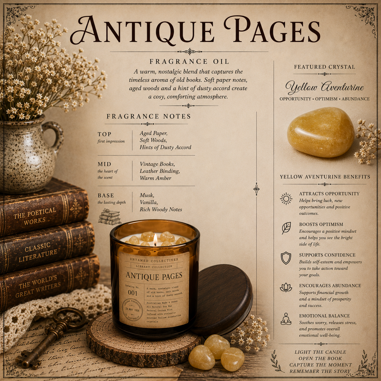 Library Collection™ Luxury Bookish Soy Wax Candle