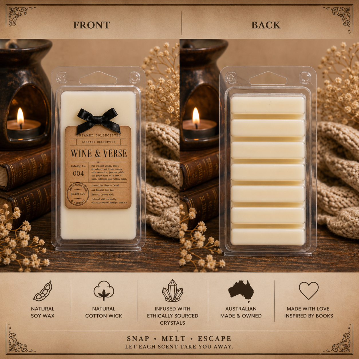Library Collection™ Luxury Bookish Soy Wax Candle