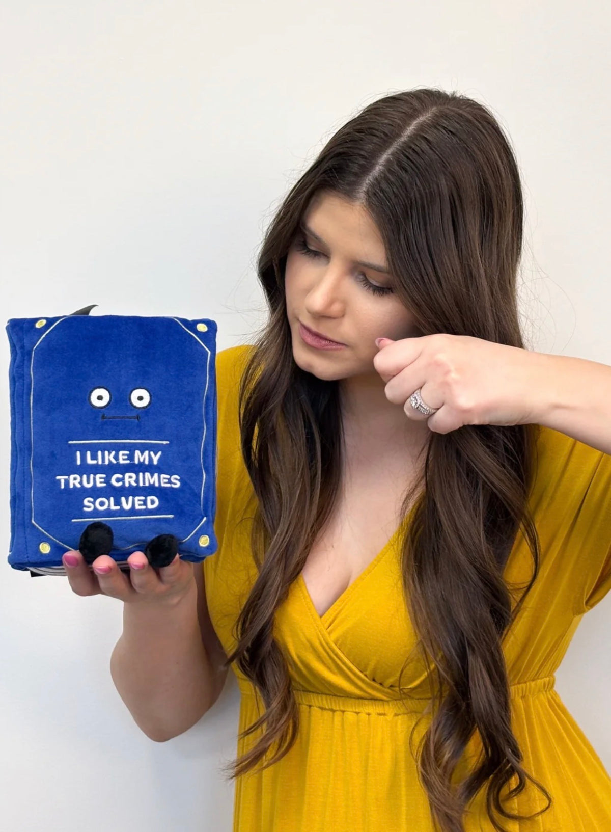 "I Like My True Crimes Solved" Book Plush