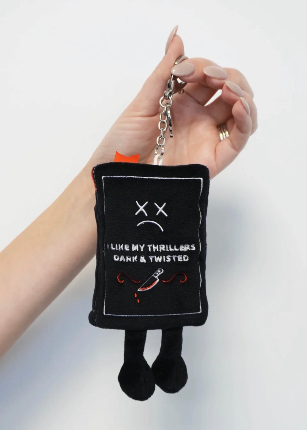 “I Like My Thrillers Dark & Twisted” Book Bag Charm