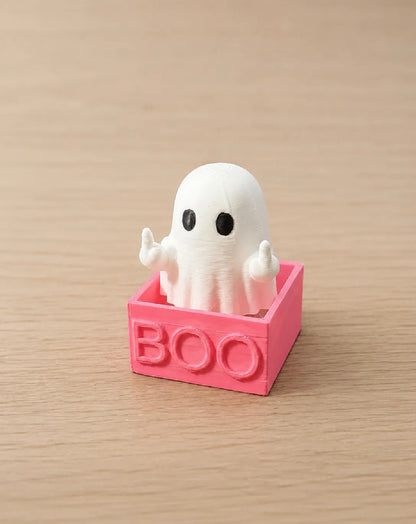 Ghost “BOO” Clicker – 3D Printed Fidget Toy