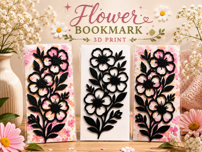 Flower 3D Bookmark